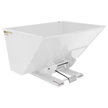 Vestil Light Duty Self-Dump Hopper 3 Cubic Yard 2000 lb White D-300-LD-WHT